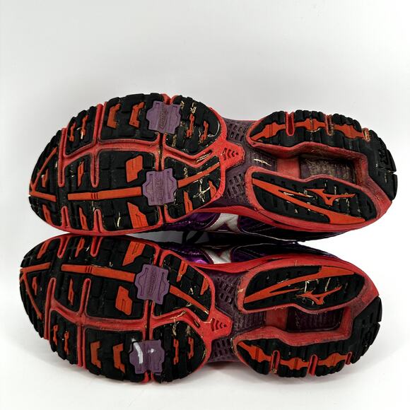 Mizuno Wave Rider 15 Neutral Running Shoes Lace Up Athletic Purple Red 8.5 - Picture 8 of 8